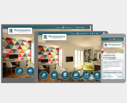 webdesign site web responsive - renaissance immobilier