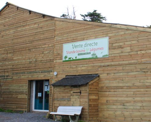 Signalétique vente directe de viande bovine et légumes