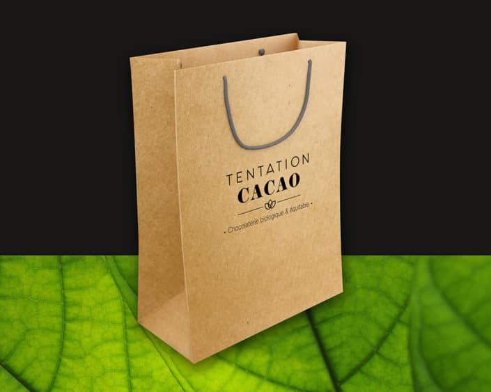 Sac personnalisé chocolatier Sac personnalisé choclatier artisanal