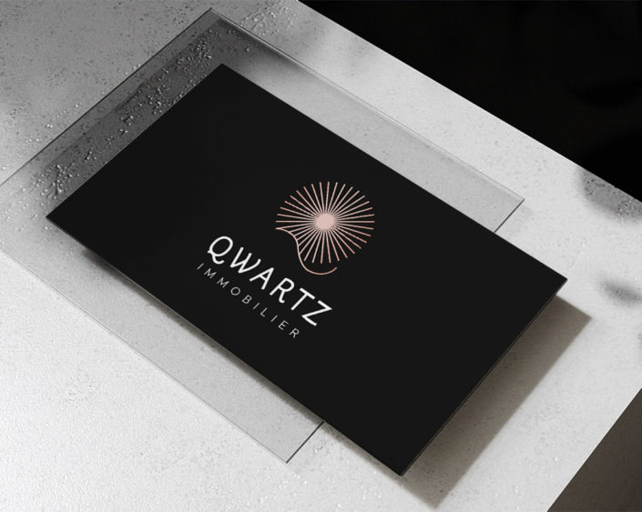 qwartz immobilier logotype qwartz immobilier identité visuelle
