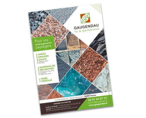 Flyer Gaugendau imprimé sur papier recyclé