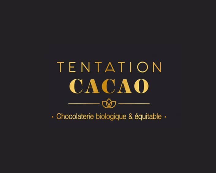 identité visuelle sobre et épurée pour cette chocolaterie