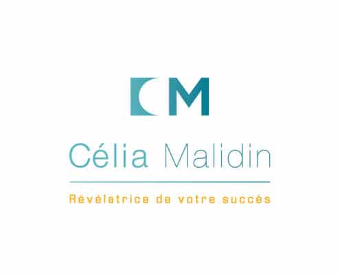 Conception de l'identité visuelle de Celia Malidin, commerciale externalisée