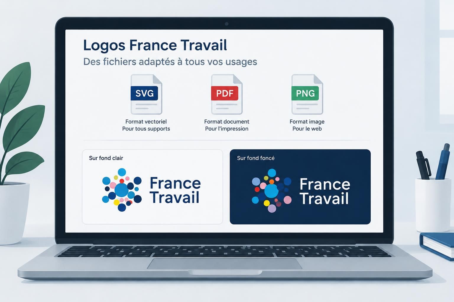 téléchargez le logo france travail en png ou svg, avec fond transparent et dans d’autres formats, pour vos documents et supports numériques.